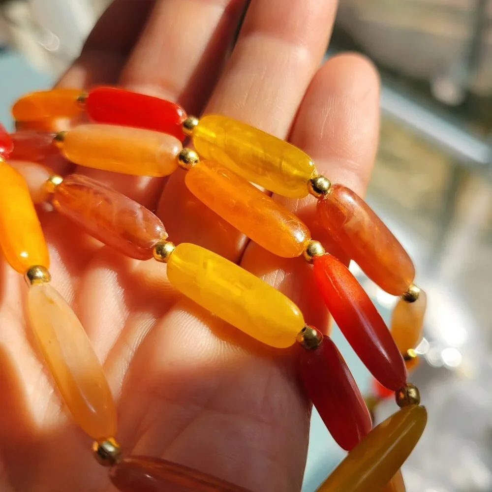 Vintage Polished‎ Agate Stone Multi-Color 23